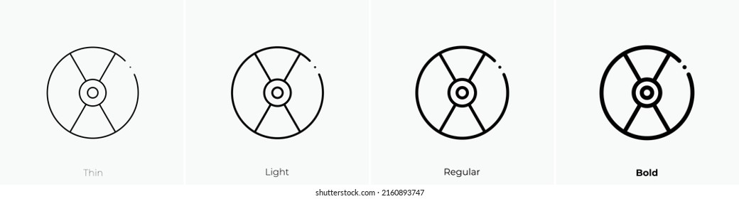 cd icon. Linear style sign isolated on white background. Vector illustration.