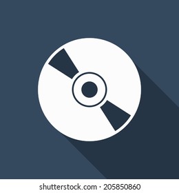 CD icon with long shadow