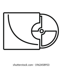 Cd icon. Outline Cd vector icon for web design isolated on white background