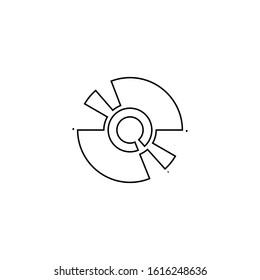 Cd icon. Save symbol. Logo design element