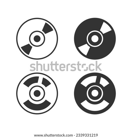 Cd Icon Set Vector Design.