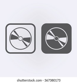 CD icon set . Vector illustration