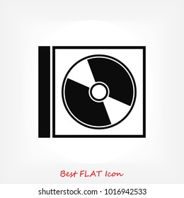 CD icon, stock vector illustration flat design style