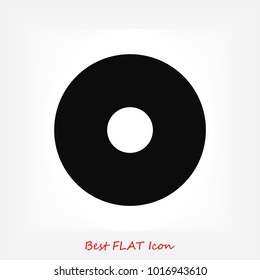 CD icon, stock vector illustration flat design style