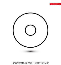 CD icon, stock vector illustration flat design style