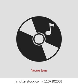 CD icon, stock vector illustration flat design style