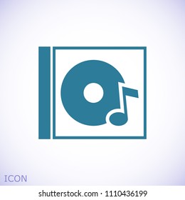CD icon, stock vector illustration flat design style