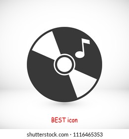 CD icon, stock vector illustration flat design style