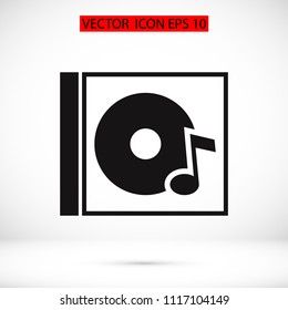 CD icon, stock vector illustration flat design style