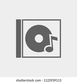 CD icon, stock vector illustration flat design style