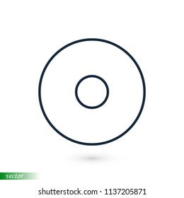 CD icon, stock vector illustration flat design style