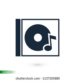 CD icon, stock vector illustration flat design style