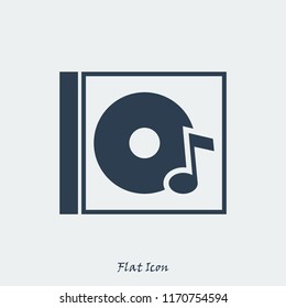 CD icon, stock vector illustration flat design style