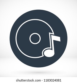 CD icon, stock vector illustration flat design style