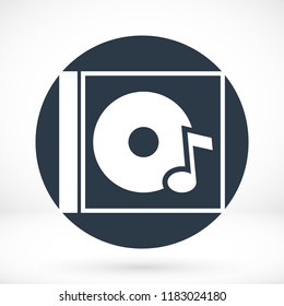 CD icon, stock vector illustration flat design style