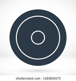 CD icon, stock vector illustration flat design style