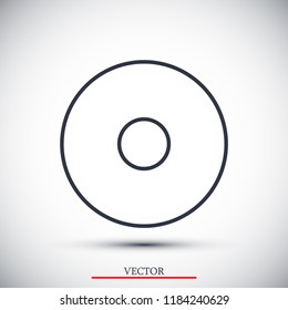 CD icon, stock vector illustration flat design style