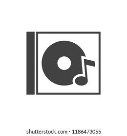 CD icon, stock vector illustration flat design style