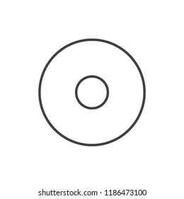 CD icon, stock vector illustration flat design style