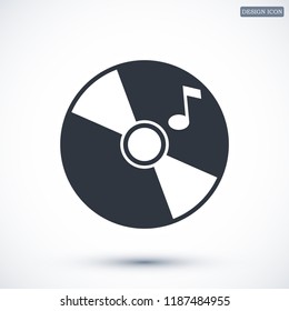 CD icon, stock vector illustration flat design style