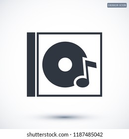 CD icon, stock vector illustration flat design style