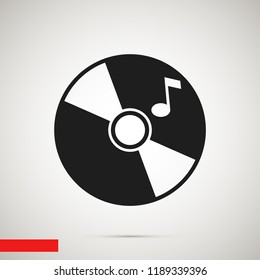 CD icon, stock vector illustration flat design style