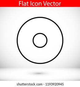 CD icon, stock vector illustration flat design style