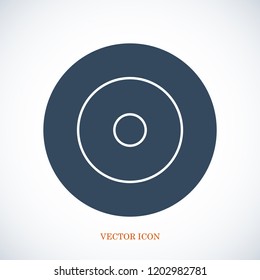 CD icon, stock vector illustration flat design style