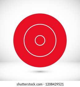 CD icon, stock vector illustration flat design style