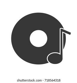 CD icon, stock vector illustration flat design style