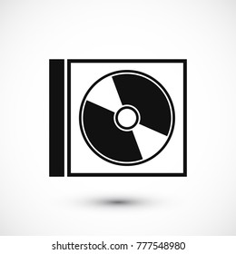 CD icon, stock vector illustration flat design style