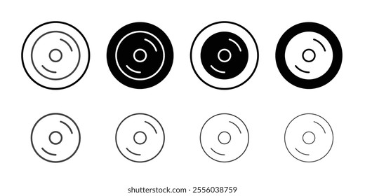 CD icon Thin outline art symbol