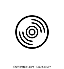 CD icon in trendy flat style 