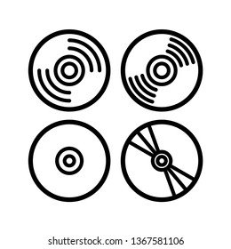 CD icon in trendy flat style 