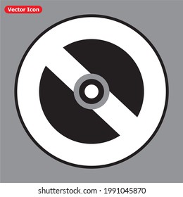 Icono de CD en estilo plano de moda . Pasos 10