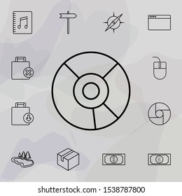 CD icon. Universal set of web for website design and development, app development