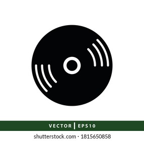 Cd icon vector flat style illustration 