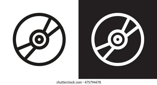 Cd icon. Vector illustration.