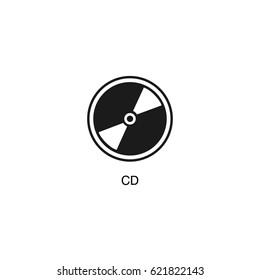 CD icon vector illustration on white background.