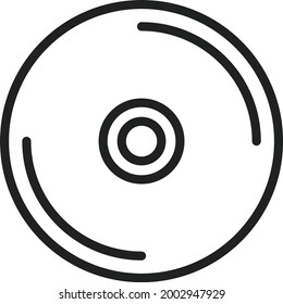 Imagen vectorial de icono de CD. También se puede usar para Fitness físico. Adecuado para aplicaciones móviles, aplicaciones web y medios impresos.