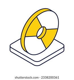 Icono Cd, ilustración de material vectorial.