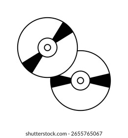 ícone de cd com fundo branco vetor ilustração stock