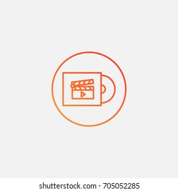 Cd icon.gradient illustration isolated vector sign symbol