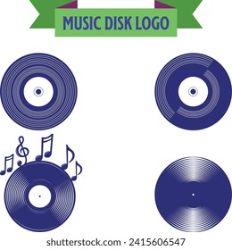 CD icons, close up of a vintage vinyl on a white background
