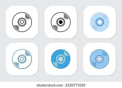 cd icons with various design styles
