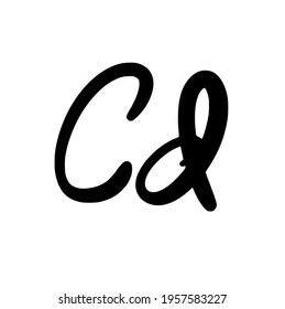 Cd initial handwritten logo for identity