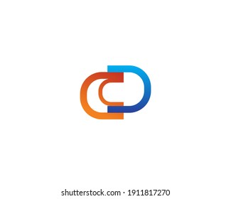 Icono de diseño de logotipo de concepto de letra inicial de CD