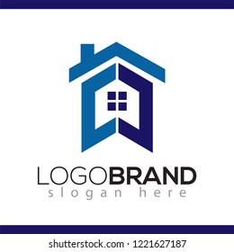 CD Initial letter home logo vector element. home logo template