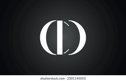 CD initial letter logo design. CD logo design vector in black background.