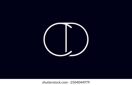 CD initial letter logo design. CD logo design vector in black background.